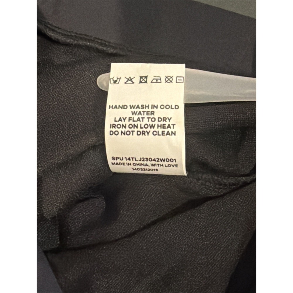 Bloomchic Contrast Patchwork Gathered Half Zip Swim Black & Blue Size 14 NWOT - Picture 14 of 16